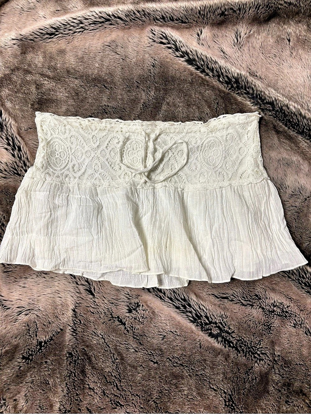 Becca strapless white top Size Medium Like New